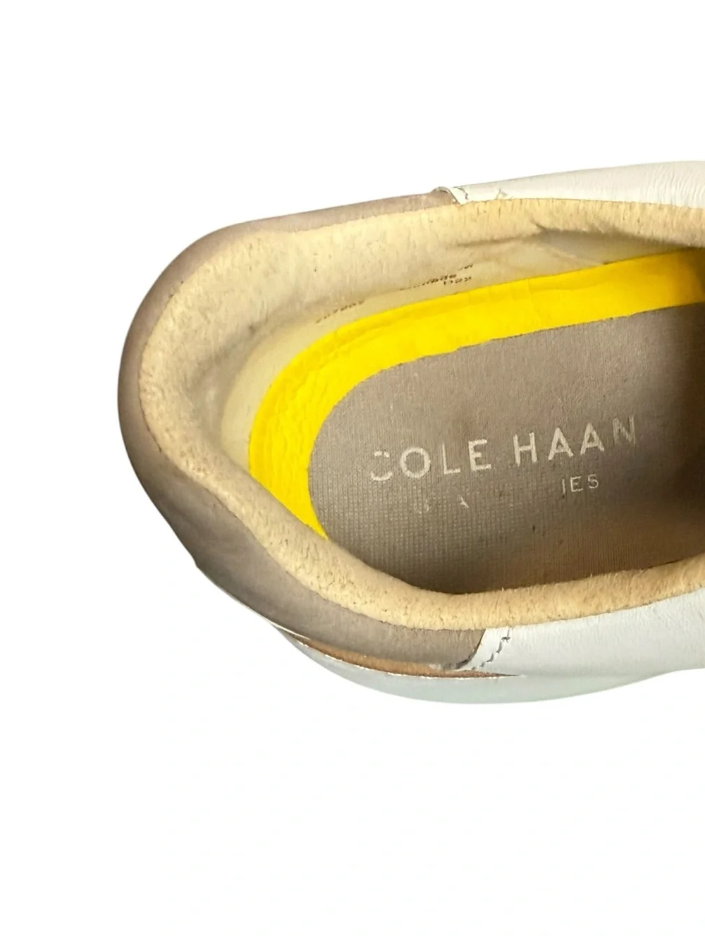 Cole Haan GrandPrø Topspin Leather Platform Sneakers White Beige US 8.5 B - Picture 4 of 9
